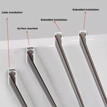 20 современных магнитных трековых светильников, встроенный светодиодный точечный светильник, гостиная без основного освещения, серия светильников с решеткой Warm white 3000k