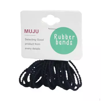 20 спиральных резинок для волос, сильная фиксация для хвостиков разных типов Black Coffee