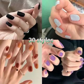 20 стилей наклеек для ногтей женские граффити наклейки для ногтей однотонные водонепроницаемые долговечные пластиковые наклейки для ногтей SW601