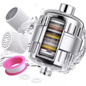 20-ступенчатый высокопроизводительный восстанавливающий фильтр для жесткой воды, фильтр для душа, удаляющий хлор, фторид, уменьшает сухость и зуд кожи