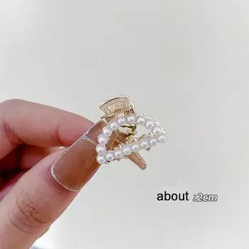 20 Styles Small Pearl Hair Claw Clip For Girls Bow Hairpin Flower Mickey Hairclip Women Mini Bangs Crab Clip barette Accessories