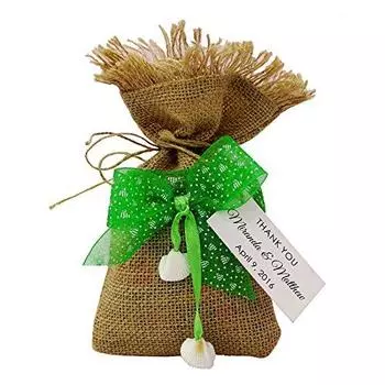 20 свадебных мешочков из мешковины, деревенские мешочки для вечеринок, затягивающиеся на шнурок с фирменной бумажной биркой, маленькие джутовые мешочки 4 x6.5 4 X 6.5 коричневый