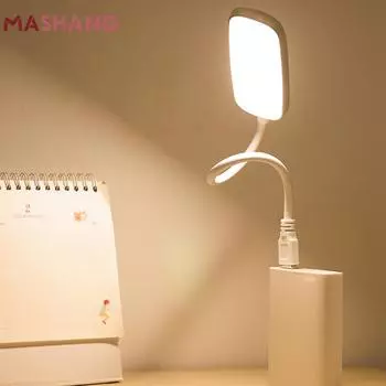 20 светодиодных USB-ламп для учебы, портативный ночник для чтения книг, супер яркий складной светодиодный настольный светильник для компьютера, настольные лампы с аккумулятором White