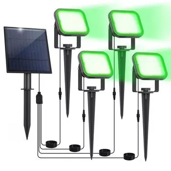 20 светодиодов, зеленый солнечный светодиодный светильник, наружный, IP65, водонепроницаемый, солнечный светильник, украшение сада, 4 в 1, уличный, супер яркий, ландшафтный прожектор зелёный