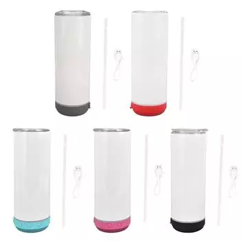 20 унций Bluetooth-динамик чашка прочный подарок на день рождения высокая производительность с USB-кабелем для зарядки нержавеющая сталь для сока кофе воды чёрный