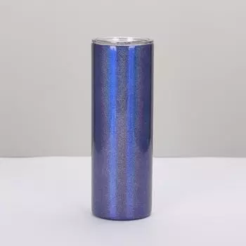 20 унций Стакан для похудения, Двухслойный вакуумный термос из нержавеющей стали с радужным покрытием, Портативный автомобильный стакан 20oz темно-синий