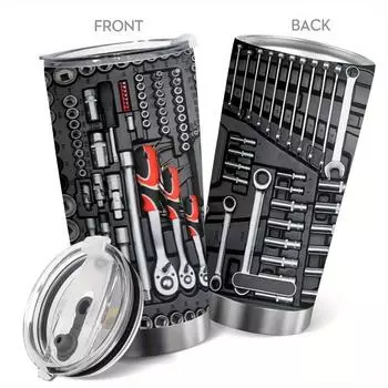 20 унций термос для кофе с термосом, ящик для инструментов механика с крышкой, кружки из нержавеющей стали с двойными стенками для холодных и горячих напитков 600ml