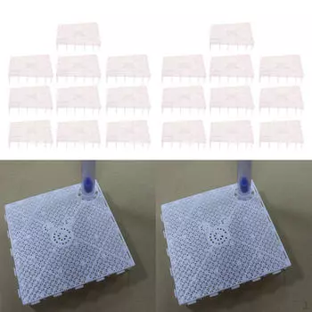 20 упаковок донных фильтров для аквариумных рыб размером 5,7 дюйма на 5,7 дюйма