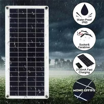 20 Вт-1000 Вт солнечная панель 12 В Sola Cell 100A контроллер солнечные панели для телефона RV автомобиль MP3 PAD зарядное устройство наружное питание батареи кемпинг