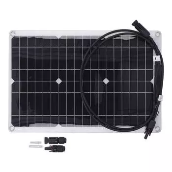 20 Вт 18 В гибкая солнечная панель монокристаллическая солнечная зарядная плата панель для 12 В аккумуляторной камеры безопасности внесетевое применение чёрный