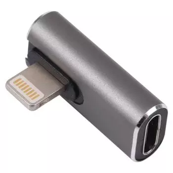 20 Вт 8-контактный штекерный разъем USB-C / Type-C гнездовой адаптер для зарядки с локтем