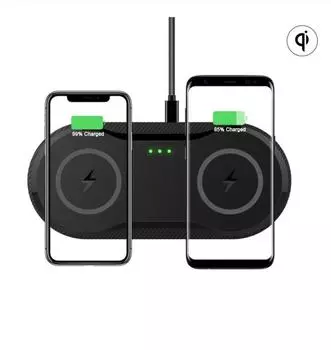 20 Вт Двойное сиденье АВТОМОБИЛЬНОЕ Беспроводное зарядное устройство QI Площадка для быстрой зарядки 2 в 1 Настольное зарядное устройство для iPhone 11 Pro X XS MAX XR Для Samsung S10 S9