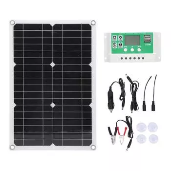 20 Вт комплект солнечных панелей PET монокристаллический кремний водостойкий портативный солнечная панель зарядное устройство управление