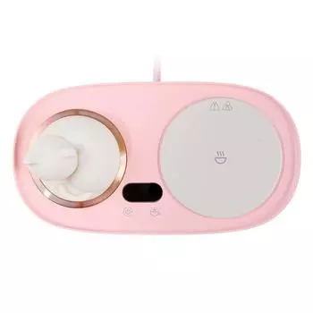 20 Вт Термостатическая греющая подставка Электрический подогреватель чашки Подогреватель кофейной кружки Коврик для подогрева кошки Кофе с ночником Розовый / Белый розовый