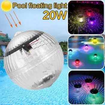 20 Вт уличные солнечные шаровые фонари, светодиодный плавающий светильник для пруда, водостойкая декоративная лампа, садовый фонтан, украшение для бассейна, воды S 10CM Color RGB-20W