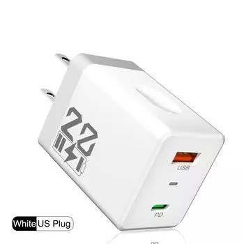 20 Вт USB Зарядное устройство Быстрая зарядка Зарядное устройство для мобильного телефона Адаптер питания Для iPhone Samsung Xiaomi QC 3.0 Настенная вилка для быстрой зарядки US White