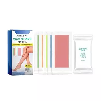 20 восковых полосок для удаления волос для летней депиляции, двухсторонняя бумага с холодным воском для ног, тела, лица, полезная 3 мл One Size
