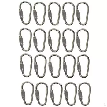 20 высококачественных зажимов для стальных винтов с мини-карабином