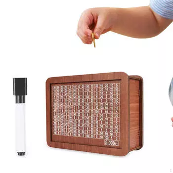 20 X 14.5 7.6 Cm Reusable Wooden Piggy Bank for Kids - Year Souvenir Gift 5000 Pounds