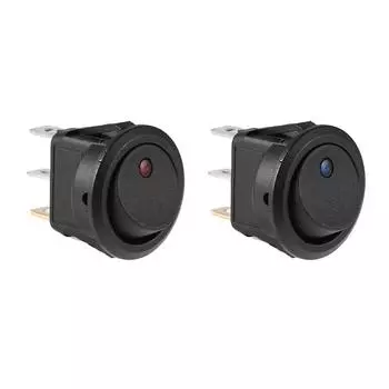 20A 12V 3 Pin Car Auto Boat On Off Круглый точечный светодиодный переключатель с переключателем красный