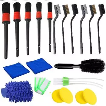20Car Cleaning Brush Waxing Detail Brush Air Conditioning Air Outlet Cleaning Brush Cleaning Brush Car Washing Gloves