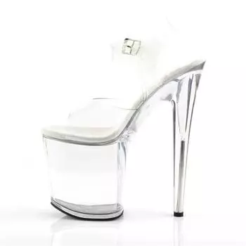 20 см Сказочный стиль супер высокий каблук с прозрачными босоножками новые женские летние универсальные прозрачные туфли на высоком каблуке Stiletto YKC 34 прозрачный