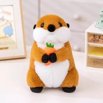 20cm Kawaii Cartoon Otter Hug Carrot Plush Doll Stuffed Animal PillowYellow Pink Otter Toys Birthday Gift for Boys and Girls about 20cm