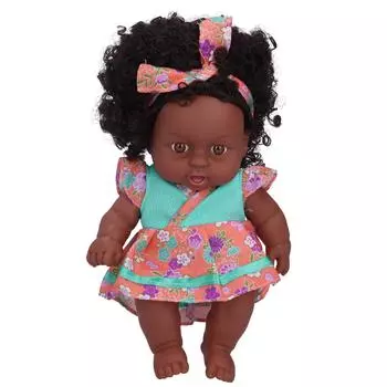 20cm Reborn Baby Doll Lifelike Baby Doll Toy Curly Hair Simulation Doll Collection Toy GiftQ8-001