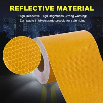 20CM Reflective Tape Waterproof High Visibility White Red Twill Arrow Hazard Caution Warning Safety Adhesive DIY 1meter Stickers