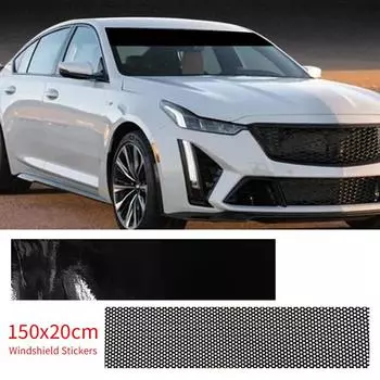 20cmx150cm Car Front Windshield Stickers Anti-UV Privacy Window Stickers for Auto Front Windshield Side Blocks Cover Film