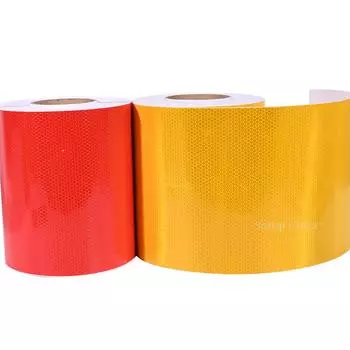 20cmx5m Yellow Red Reflective Stickers Warning Safety Adhesive Reflectors Protective Strip Film Tapes For Auto Motorcycle Trucks красный