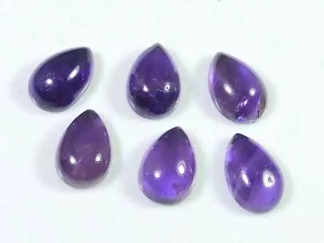 20Cts. Натуральный аметист грушевидный кристалл кабошон драгоценный камень 06 шт. лот 08X12MM RQ-1776