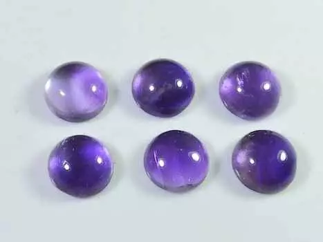 20Cts. Натуральный аметист круглый кристалл кабошон драгоценный камень 6 шт. лот 09X09MM RQ-1779