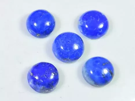 20Cts. Натуральный лазурит круглый кабошон драгоценный камень россыпью 5 шт. лот 10X10MM RQ-1912