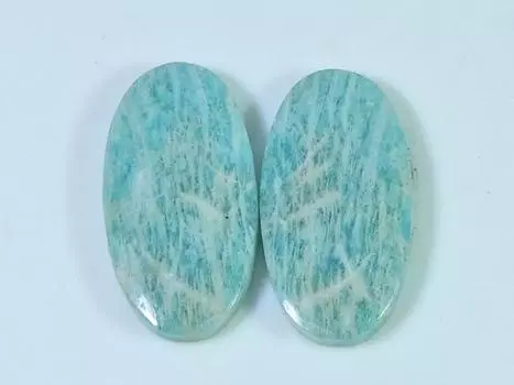 20Cts. Природный амазонит (13X24X02 мм каждый) Пара овальных кабошонов SK-3054