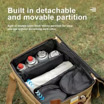 20л сумка для хранения походной посуды дорожная сумка многофункциональная сумка для хранения газового баллона сумка для хранения плиты для кемпинга на открытом воздухе хаки