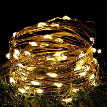 20M 200Led String Lights Usb Christmas Lights Copper Wire String Lights Outdoor Garland Waterproof Fairy Light For Home Wedding 1m