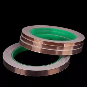 20M двухсторонняя токопроводящая лента из медной фольги, клейкая лента для экранирования электромагнитных полей 6mm*20m