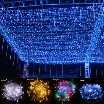 20M Праздничный светодиодный рождественский гирлянда Новогодний светодиодный гирляндный светильник для домашнего декора для рождественской вечеринки, гирлянды для спальни, занавески, лампы с вилкой европейского стандарта 20M-200LEDs