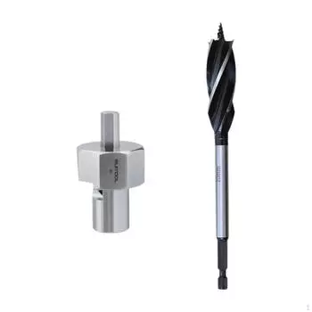 20mm Dog Hole Chamfer Reamer with Drill Bit, 9mm Hex Shank, 6.3cm Length, for Workbench, Sturdy