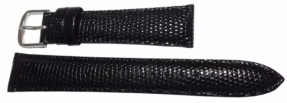 20mm Seiko Watch Band DX04A Lizard Black