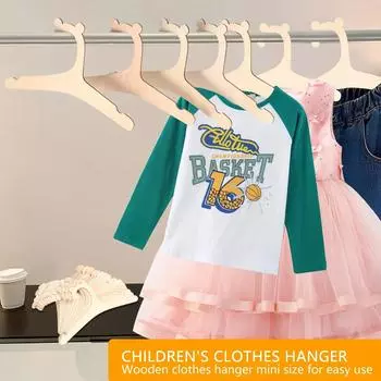 20Pc Baby Wooden Clothes Hanger Creative Room Decoration Kids Clothes Drying Storage Holder Children s Organizer Clothing Hanger