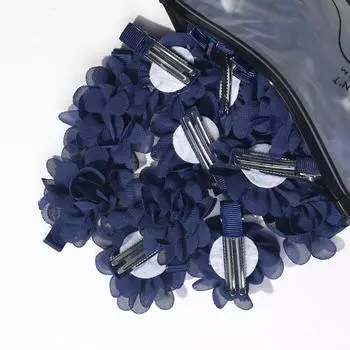 20PCS 2 Chiffon Flower Hair Bows Fully Lined Flower Tiny Hair Clips Fine Hair Girls for Infants Toddlers Set of 20