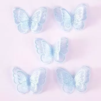 20Pcs 3D Butterfly Appliques Translucent Sewing Craft Decoration Garment Design Materials