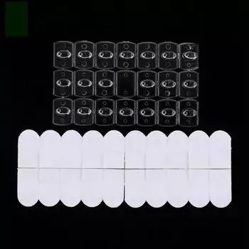20pcs Adhesive Mini Hooks Waterproof Plastic Hooks Decoration Clips Wall Hook Home Hanging 20pcs