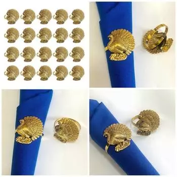 20 шт держателей для салфеток в виде животных, кольца для салфеток, практичные пряжки для салфеток, подходящие для свадебных и вечерних украшений в ресторанах золотой