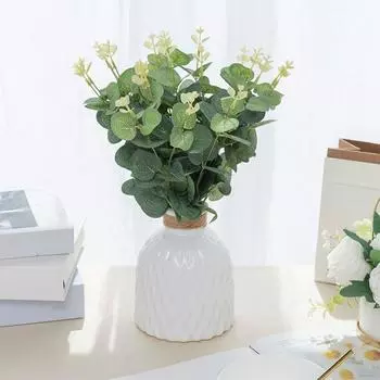 20pcs Artificial Flowers Table Eucalyptus Artificial Plants DIY Ornament Nordic Silk Cloth Wedding Home Decor Hotel Meeting
