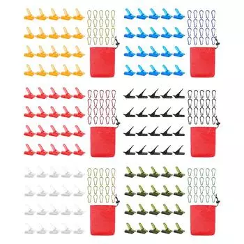 20Pcs Awning Clamp with Carabiner Tarp Clips Camping Tent Clamp Camping Survival Tighten Tool 20pcs yellow