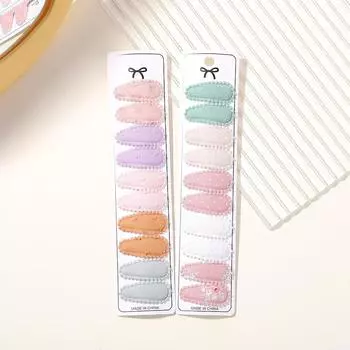 20Pcs Baby Girls Mini Print Flower Cotton Hair Clips Set Hairpin Kids Fabric Plaid BB Hairgripes Sweet Headwear Hair Accessories