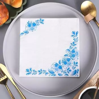 20 шт./пакет синие бумажные салфетки для коктейлей, свадеб, дней рождения, ужинов, одноразовая посуда 20pcs